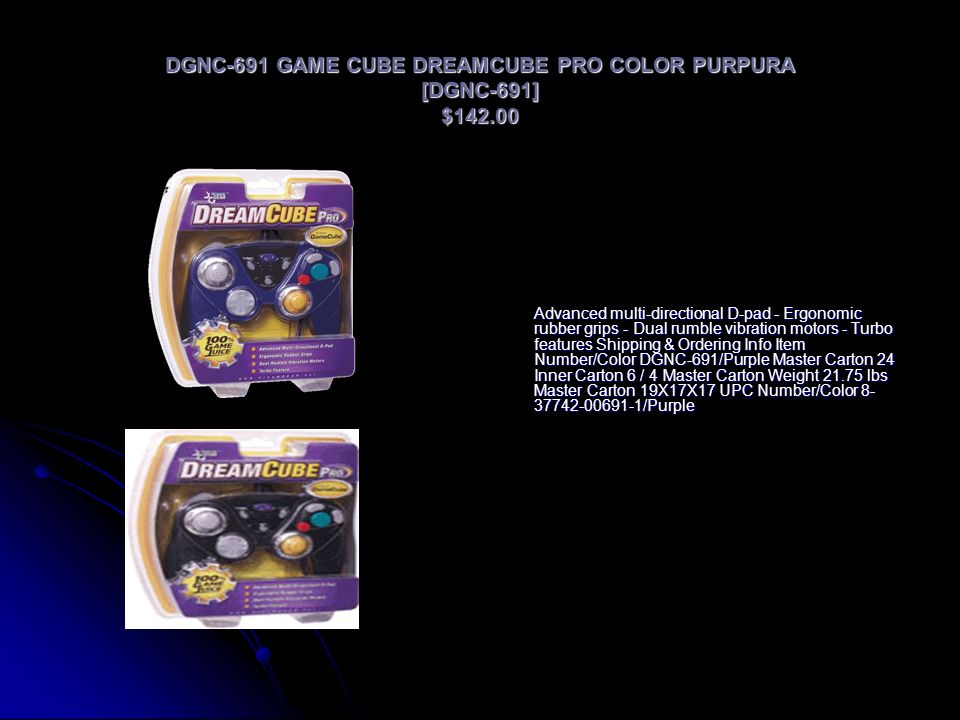 DGNC-691 GAME CUBE DREAMCUBE PRO COLOR PURPURA [DGNC-691] $142.00