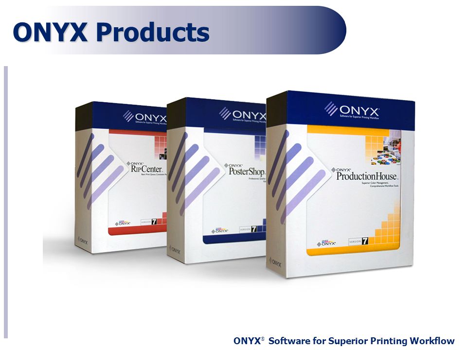 ONYX Products (Transition from Media Profiles)