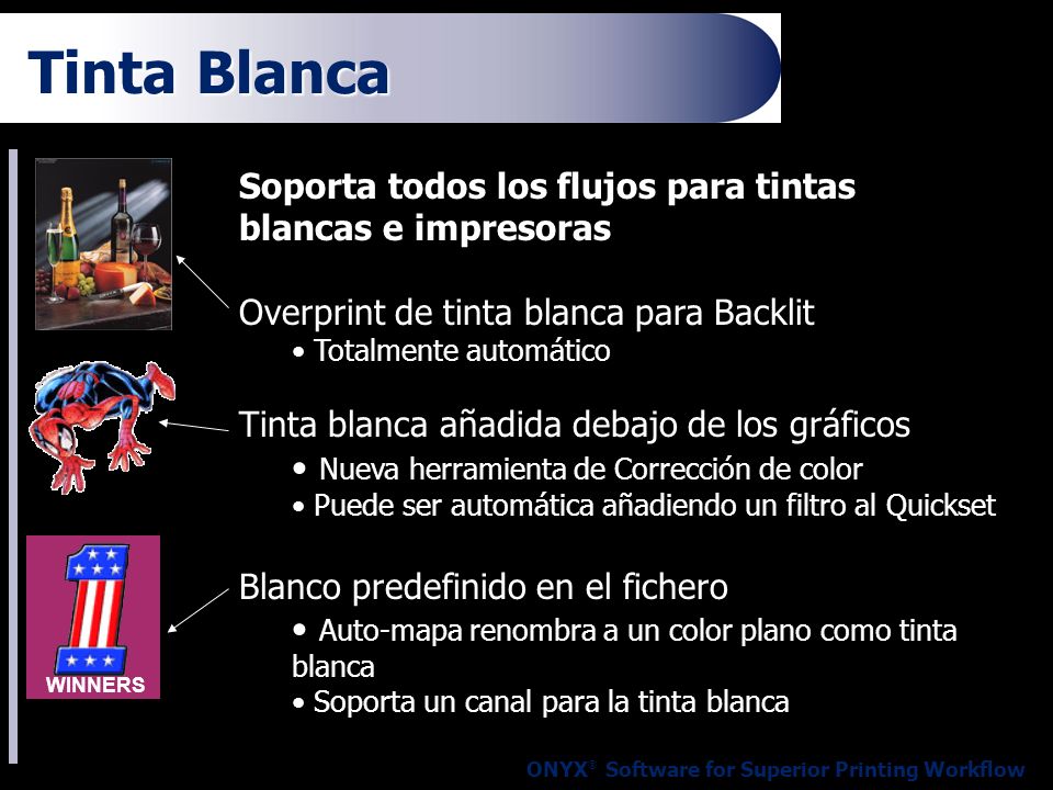 Tinta Blanca Soporta todos los flujos para tintas blancas e impresoras