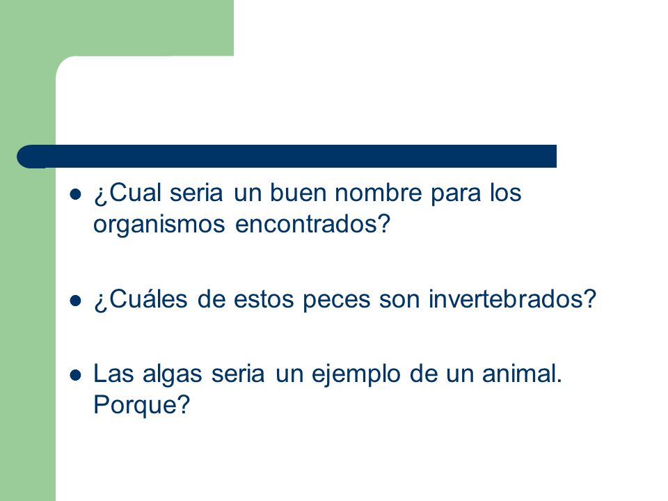 ¿Cual seria un buen nombre para los organismos encontrados