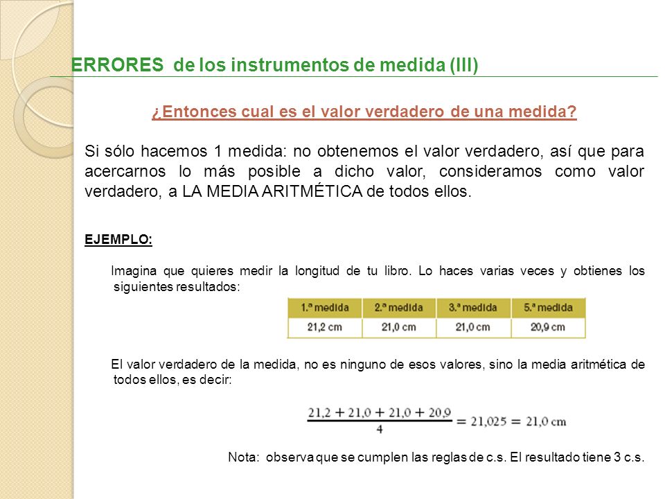 ¿Entonces cual es el valor verdadero de una medida