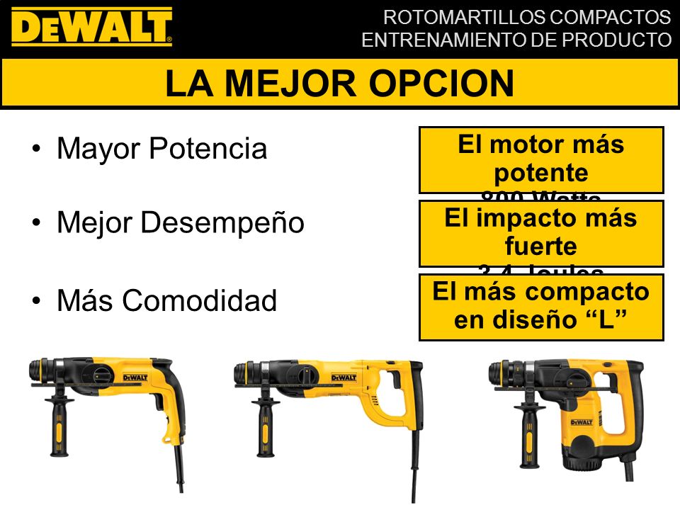 LA MEJOR OPCION Mayor Potencia Mejor Desempeño Más Comodidad