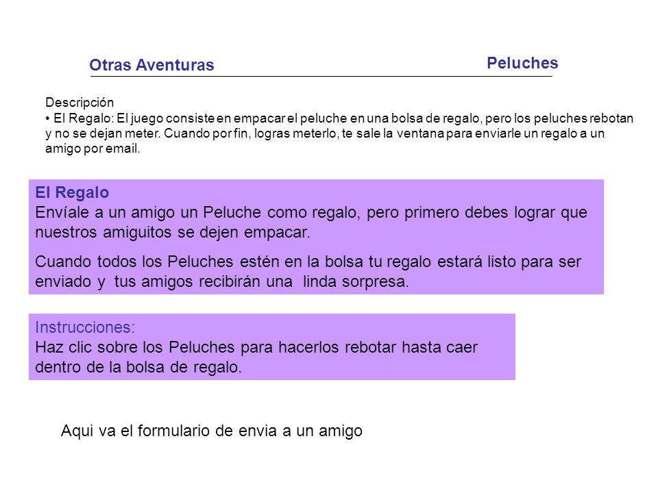 Aqui va el formulario de envia a un amigo