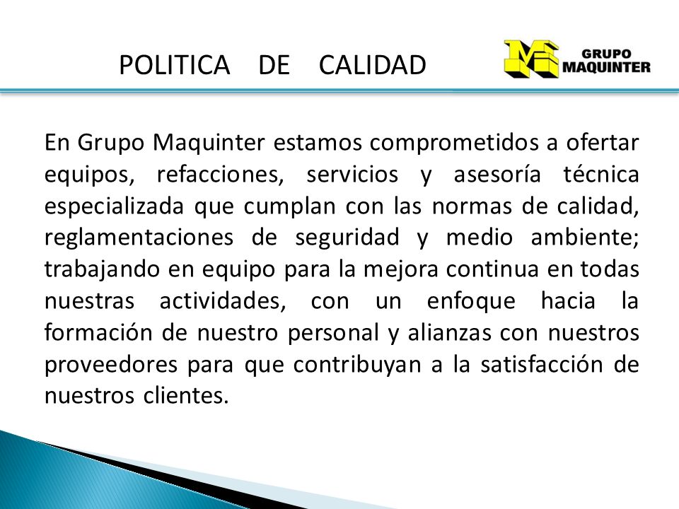 POLITICA DE CALIDAD