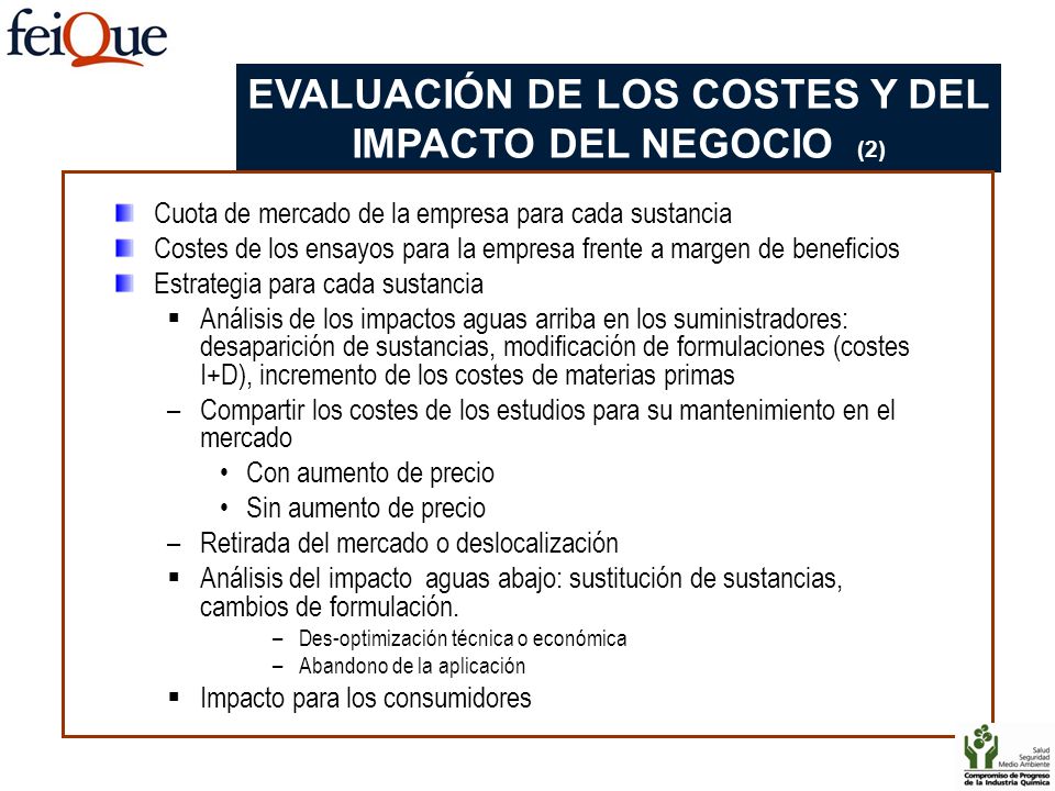 EVALUACIÓN DE LOS COSTES Y DEL IMPACTO DEL NEGOCIO (2)