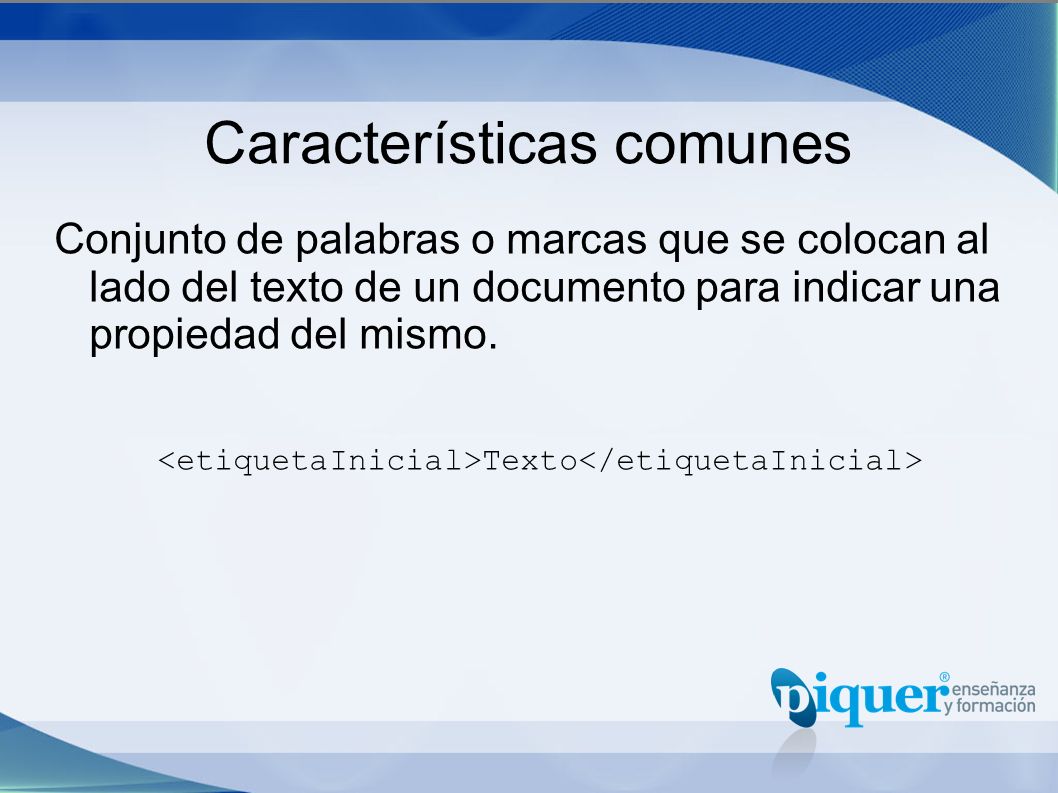 Características comunes
