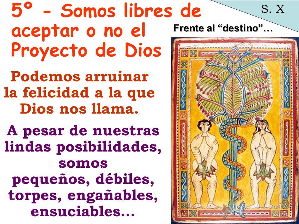 5º - Somos libres de aceptar o no el Proyecto de Dios