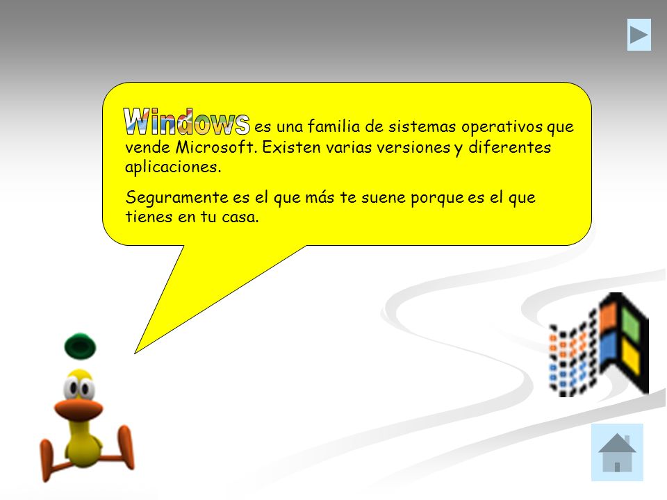Windows es una familia de sistemas operativos que vende Microsoft. Existen varias versiones y diferentes aplicaciones.