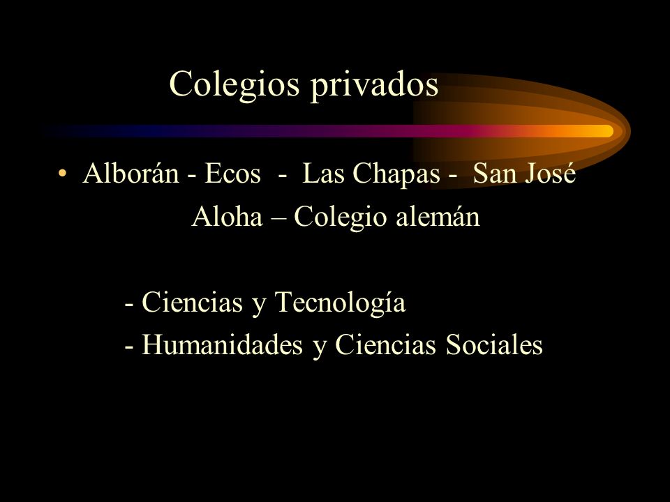 Colegios privados Alborán - Ecos - Las Chapas - San José