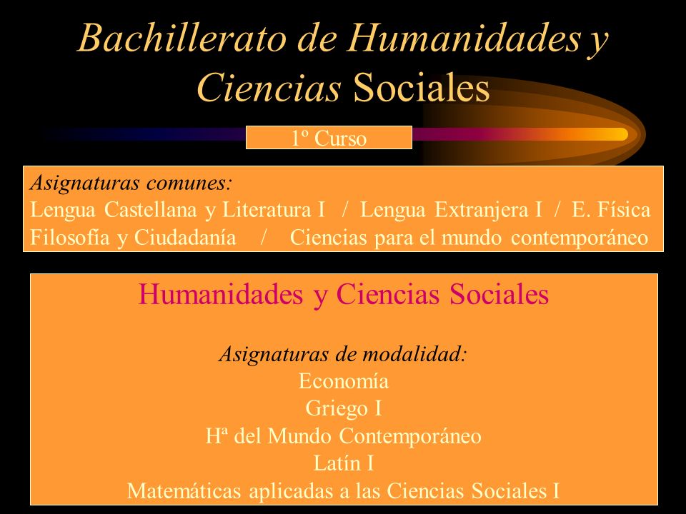 Bachillerato de Humanidades y Ciencias Sociales