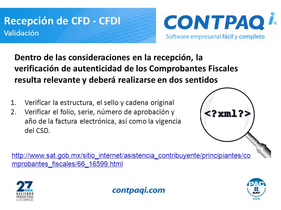 Recepción de CFD - CFDI Validación