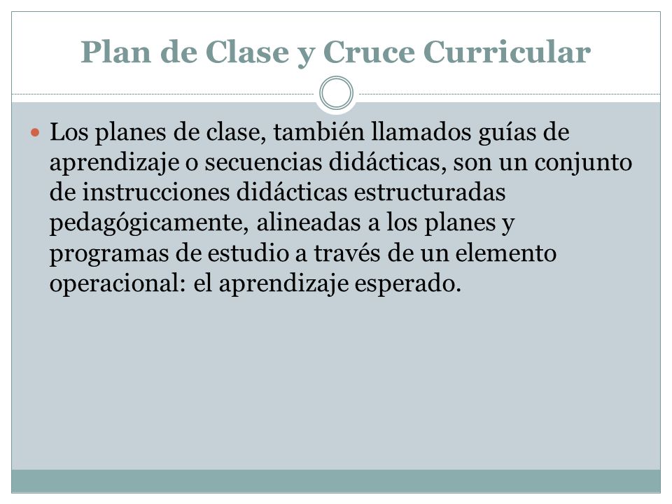 Plan de Clase y Cruce Curricular