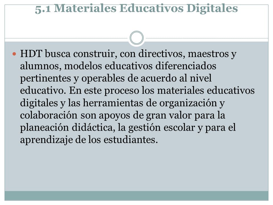 5.1 Materiales Educativos Digitales