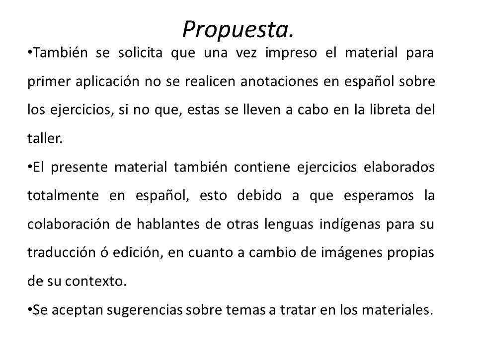 Propuesta.