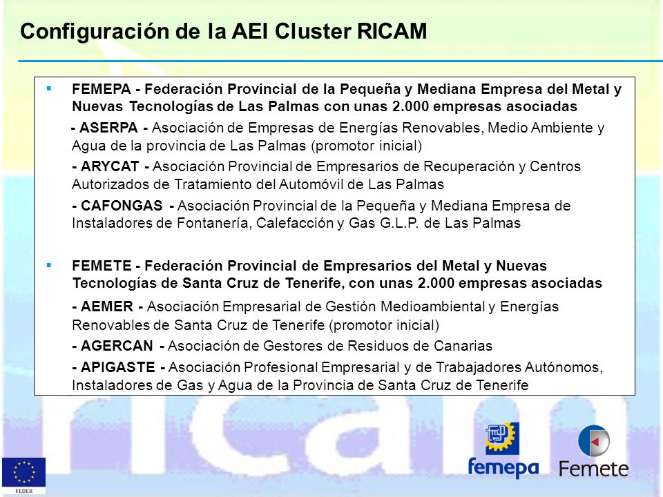 Configuración de la AEI Cluster RICAM