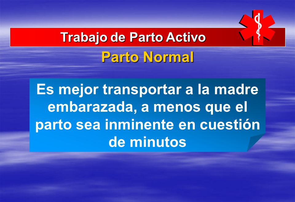 Es mejor transportar a la madre embarazada, a menos que el