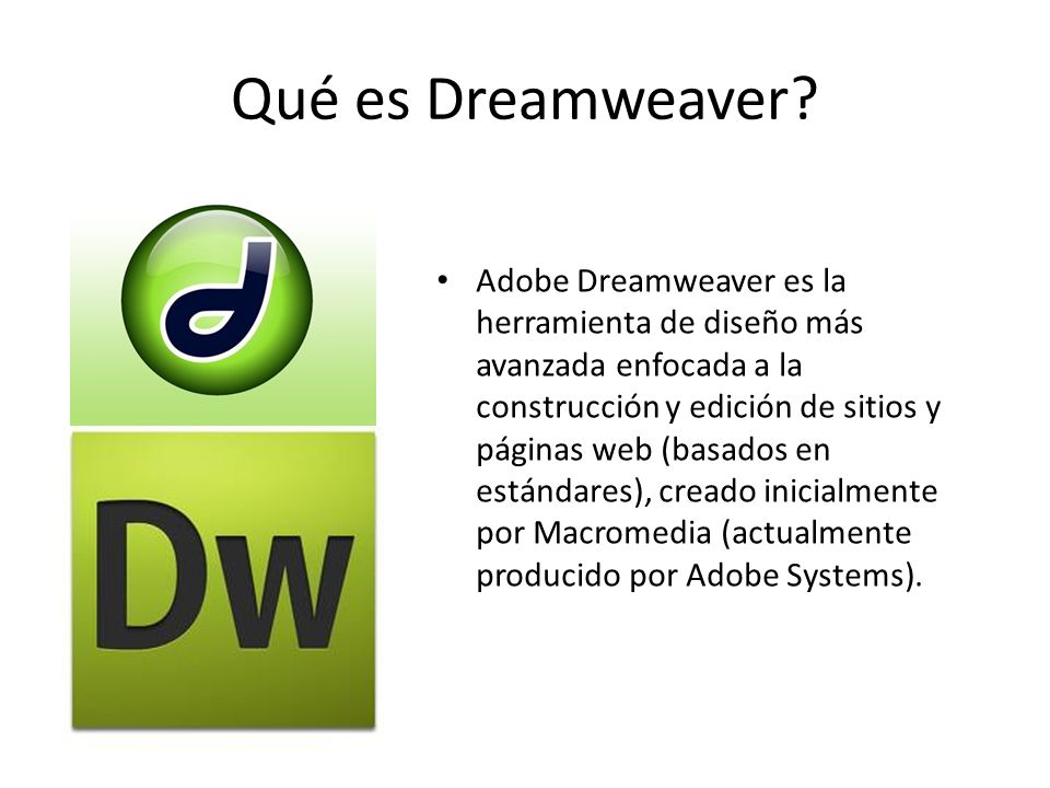 Qué es Dreamweaver