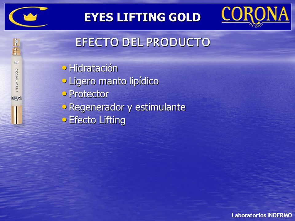 EYES LIFTING GOLD EFECTO DEL PRODUCTO Hidratación