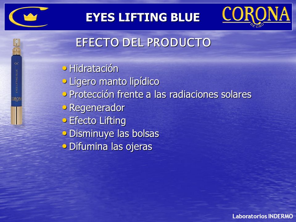 EYES LIFTING BLUE EFECTO DEL PRODUCTO Hidratación