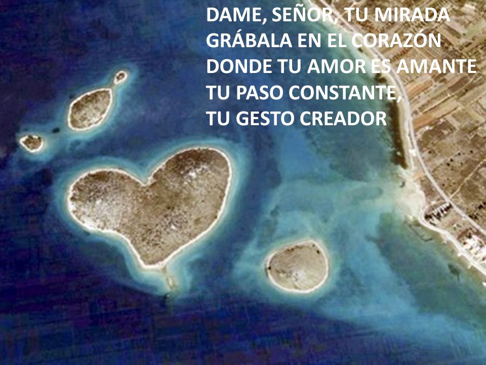 DAME, SEÑOR, TU MIRADA GRÁBALA EN EL CORAZÓN. DONDE TU AMOR ES AMANTE.