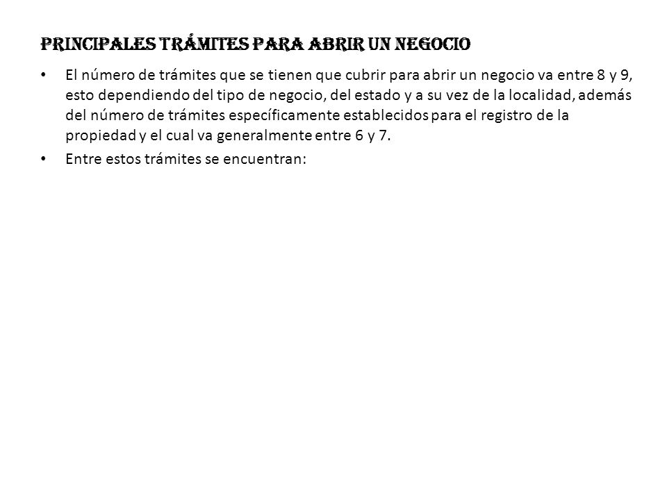 Principales trámites para abrir un negocio