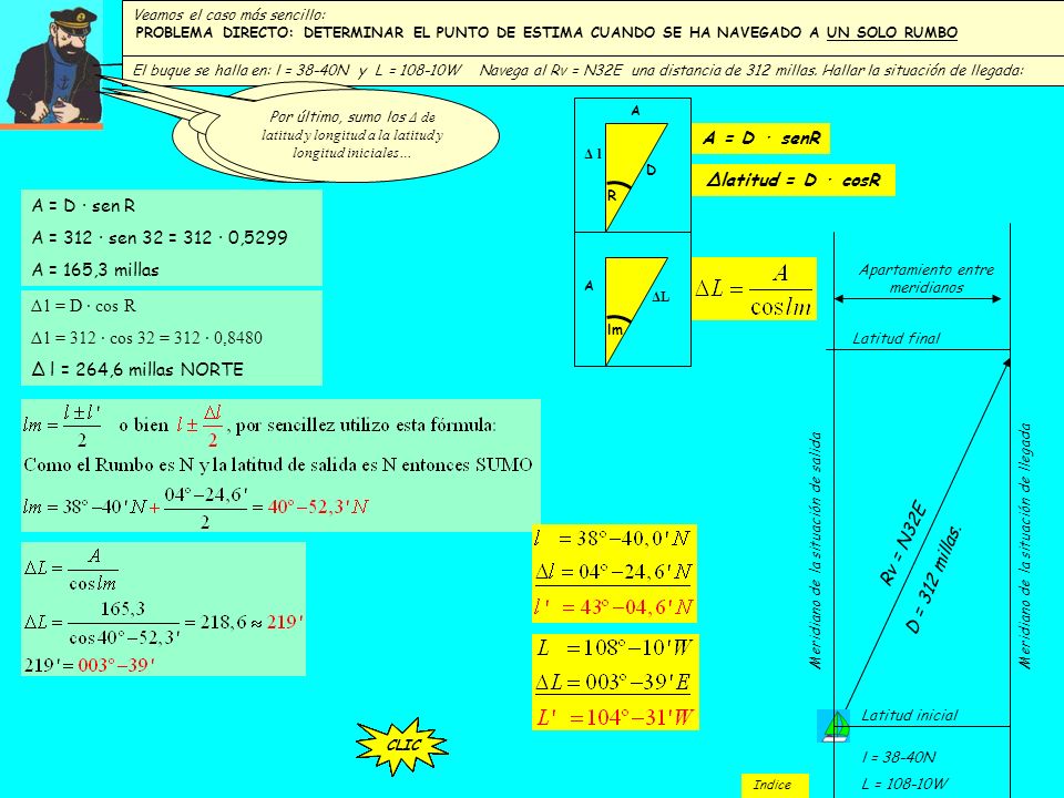 A = D · senR A = D · sen R A = 312 · sen 32 = 312 · 0,5299