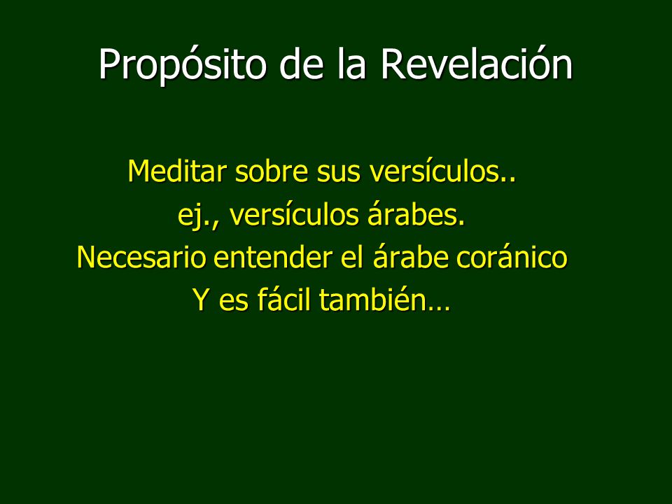 Propósito de la Revelación