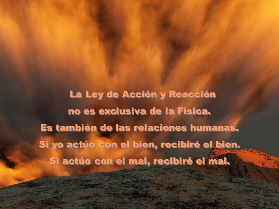 La Ley de Acción y Reacción no es exclusiva de la Física.
