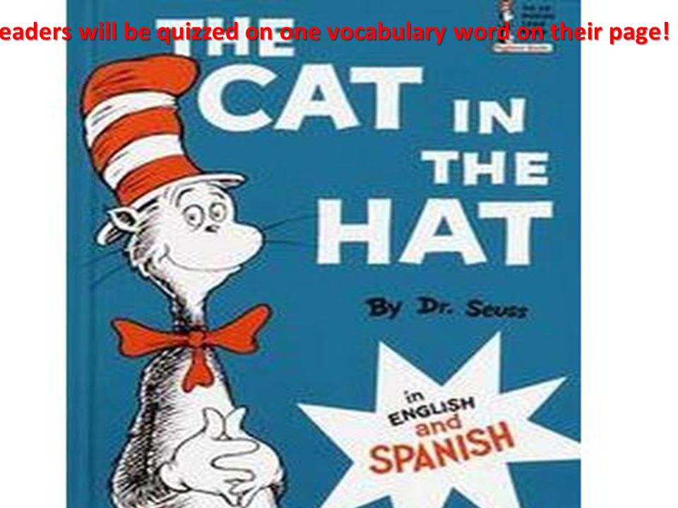 Readers will be quizzed on one vocabulary word on their page!