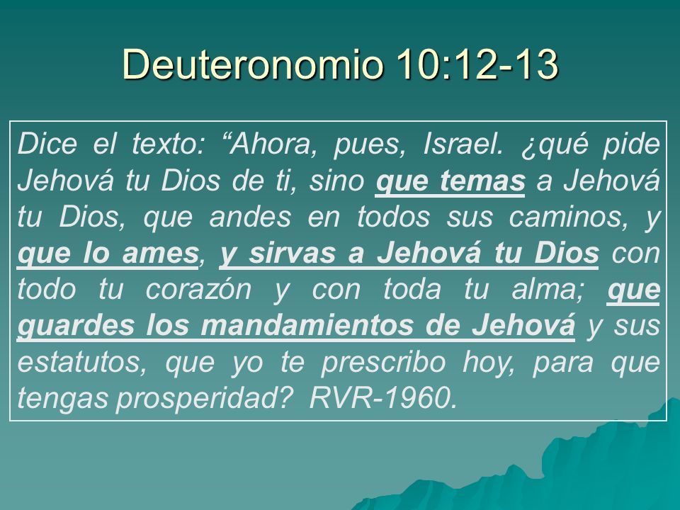 Deuteronomio 10:12-13
