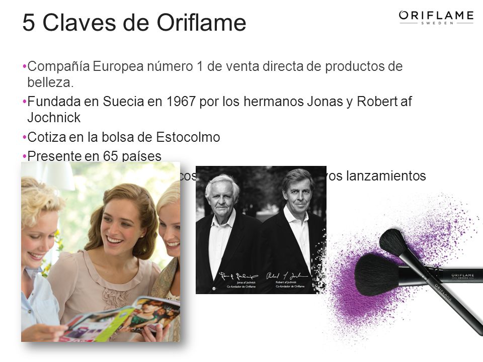 5 Claves de Oriflame Compañía Europea número 1 de venta directa de productos de belleza.