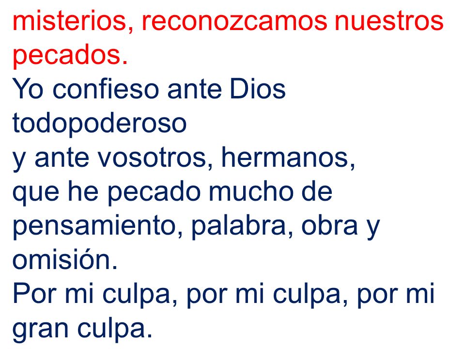 misterios, reconozcamos nuestros