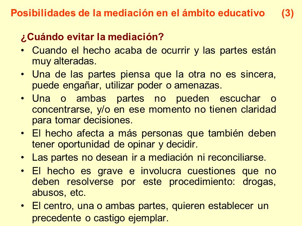Posibilidades de la mediación en el ámbito educativo (3)