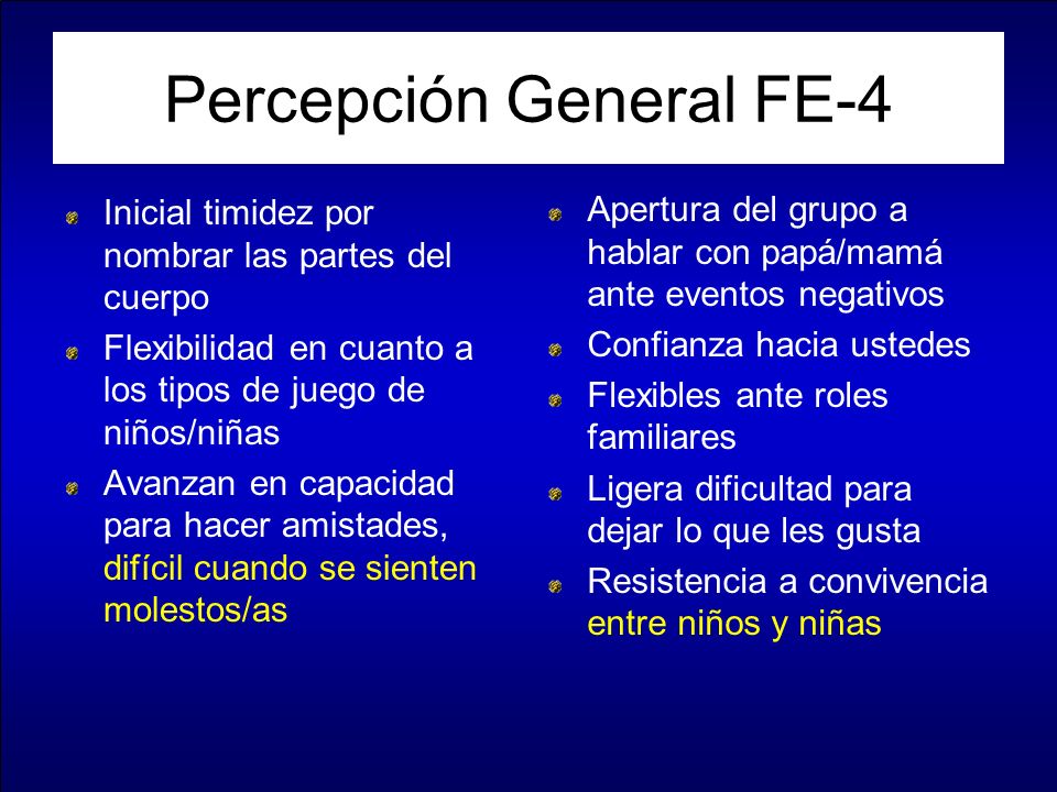 Percepción General FE-4