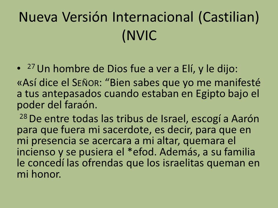 Nueva Versión Internacional (Castilian) (NVIC
