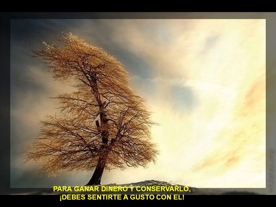 PARA GANAR DINERO Y CONSERVARLO, ¡DEBES SENTIRTE A GUSTO CON EL!