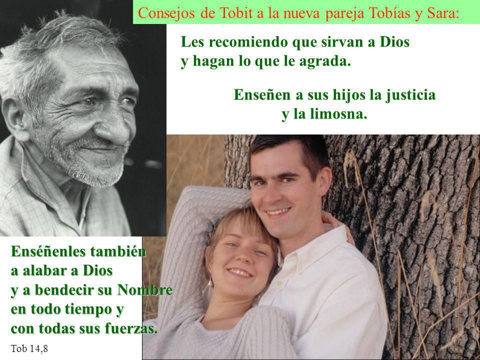 Consejos de Tobit a la nueva pareja Tobías y Sara: