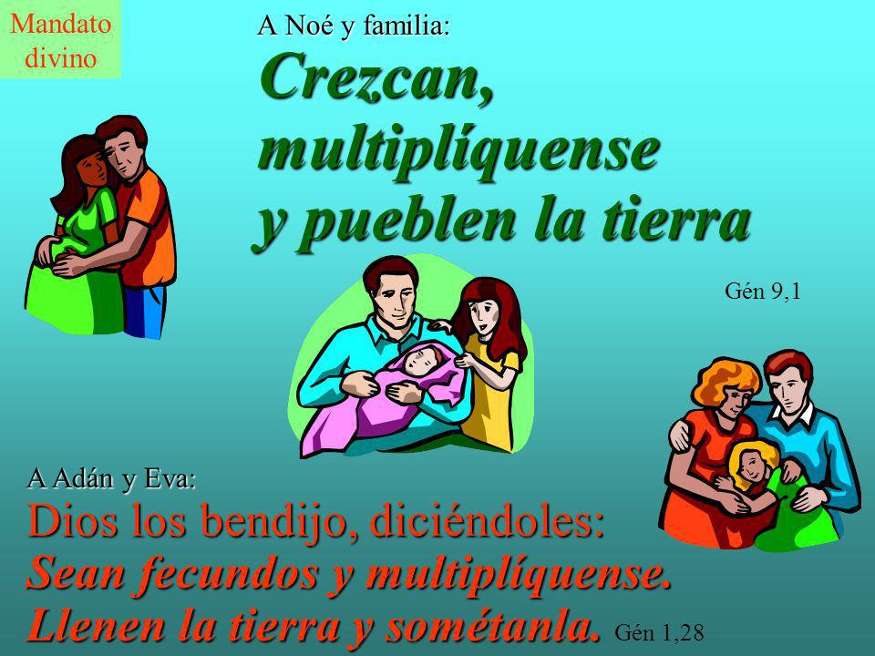 A Noé y familia: Crezcan, multiplíquense y pueblen la tierra Gén 9,1