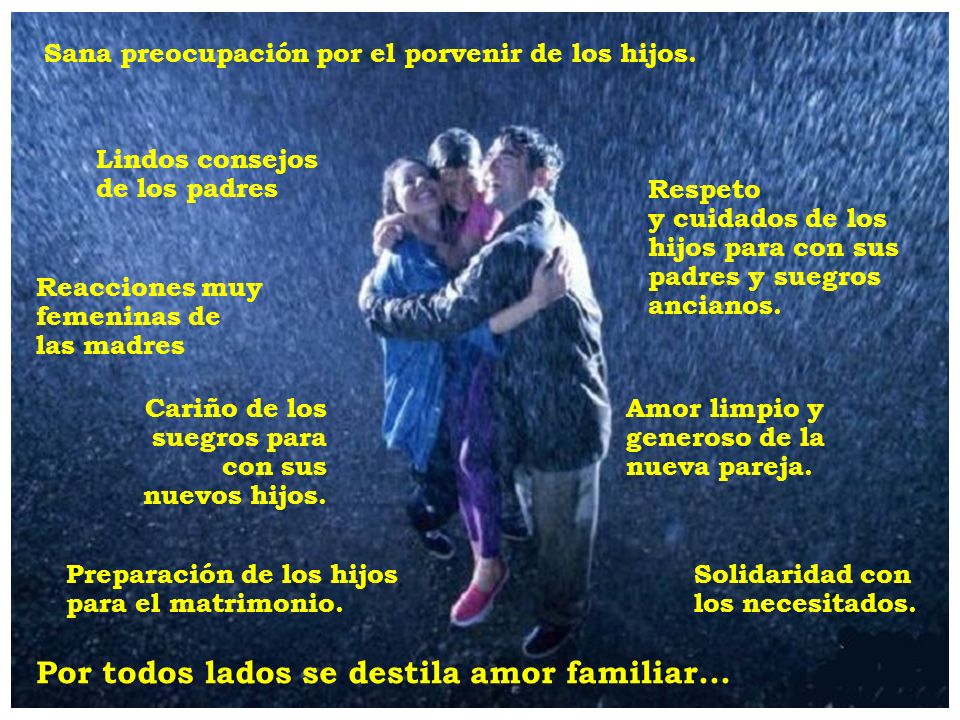 Por todos lados se destila amor familiar...