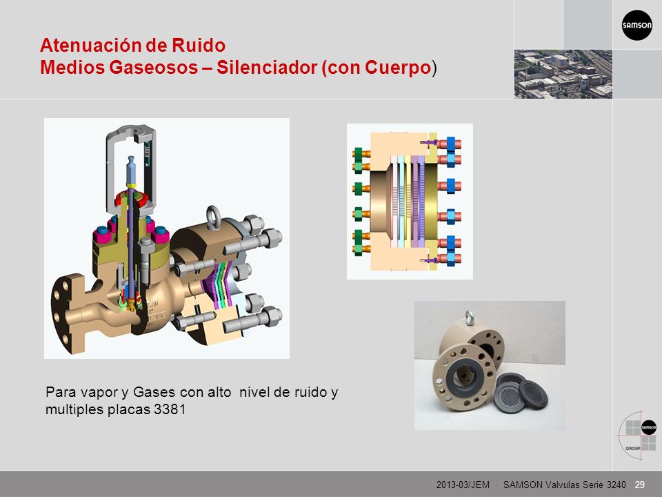 Atenuación de Ruido Medios Gaseosos – Silenciador (con Cuerpo)