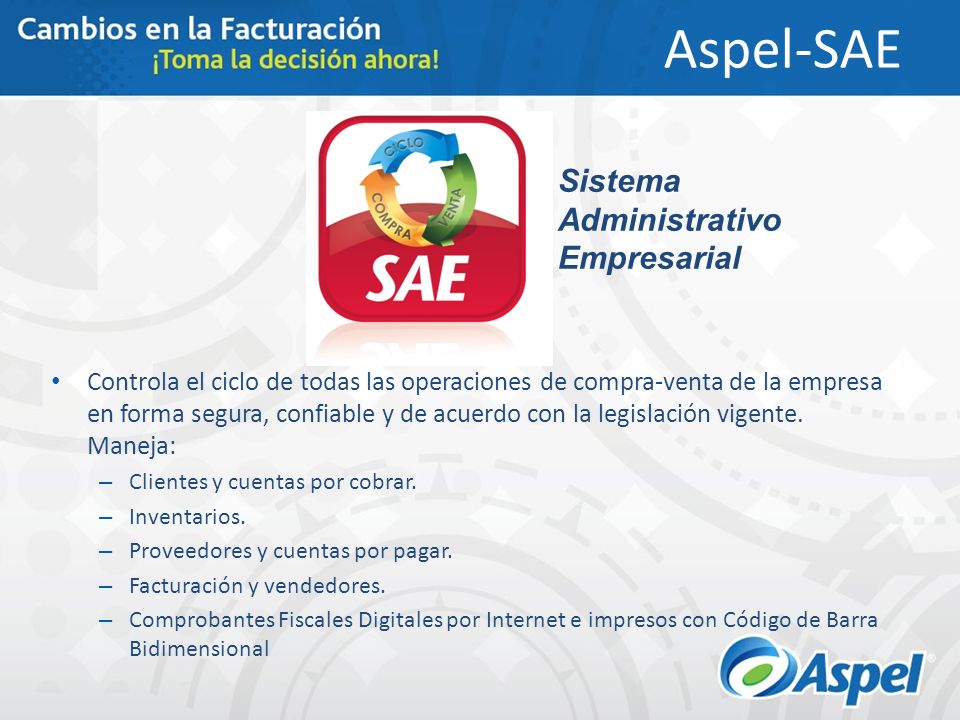 Aspel-SAE Sistema Administrativo Empresarial