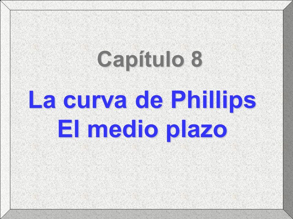 La curva de Phillips El medio plazo