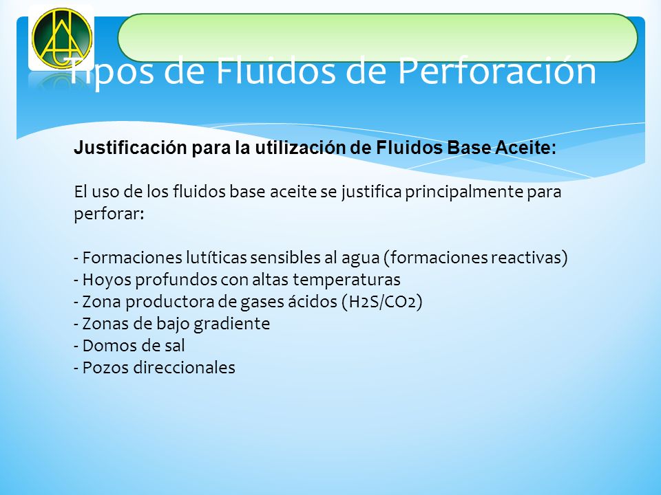 Tipos de Fluidos de Perforación