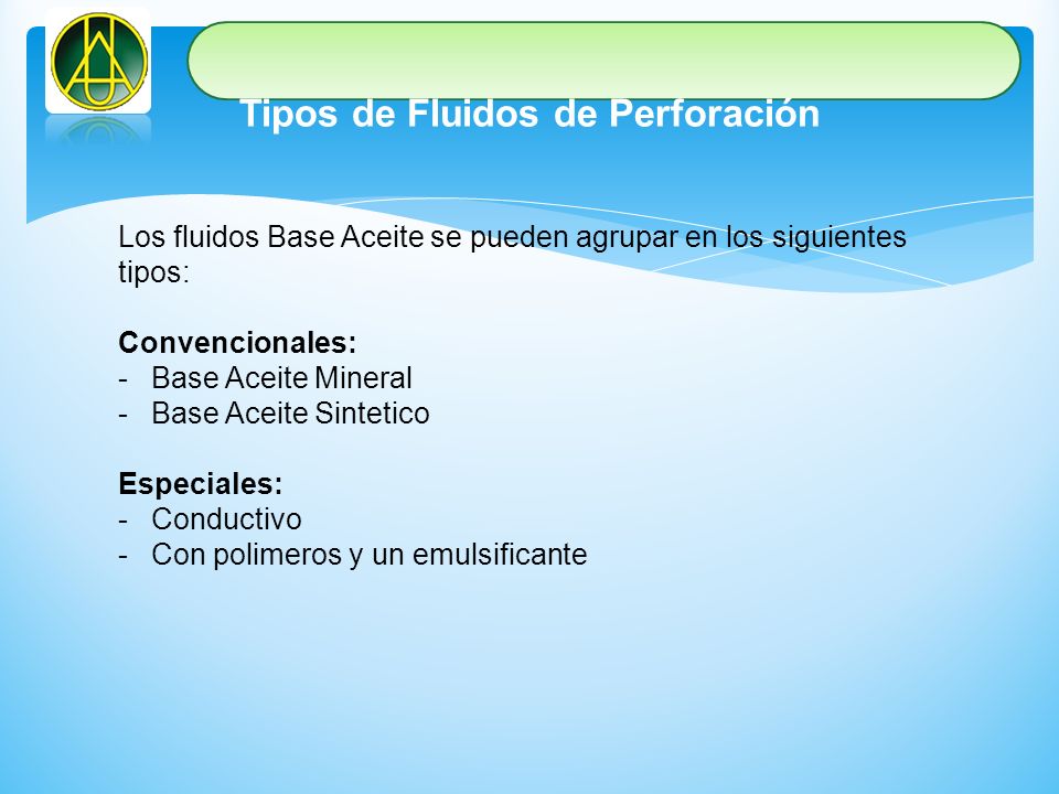 Tipos de Fluidos de Perforación