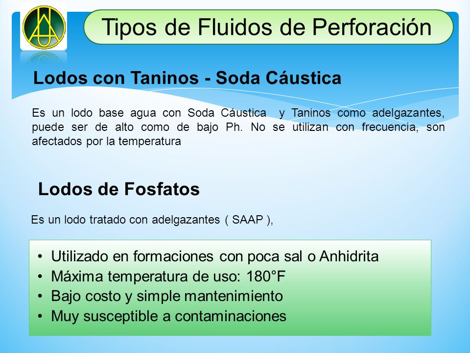 Tipos de Fluidos de Perforación