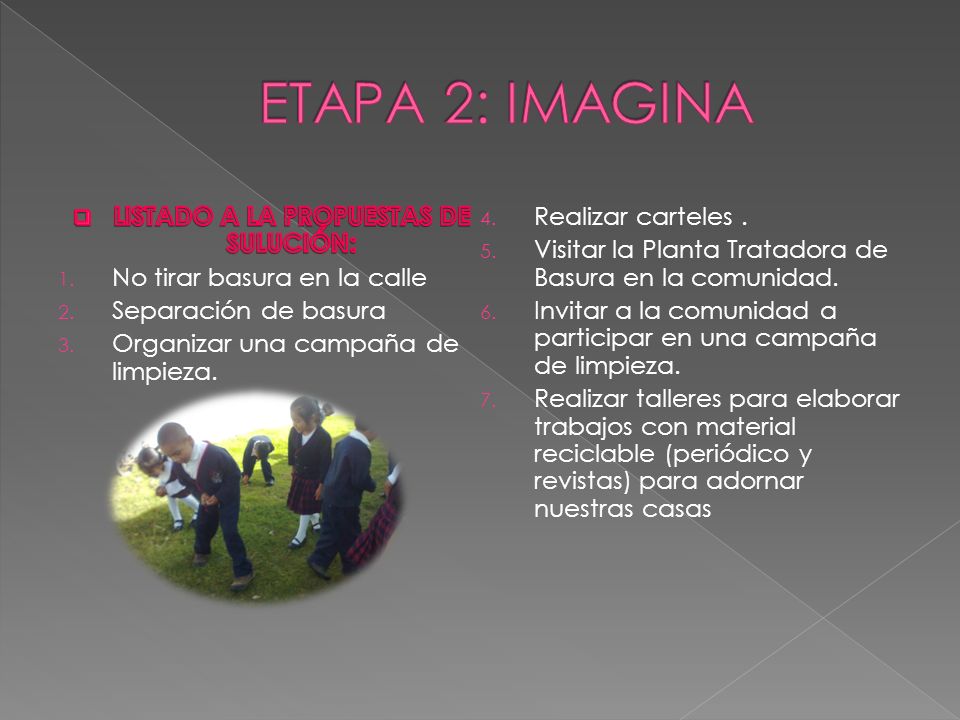 LISTADO A LA PROPUESTAS DE SULUCIÓN: