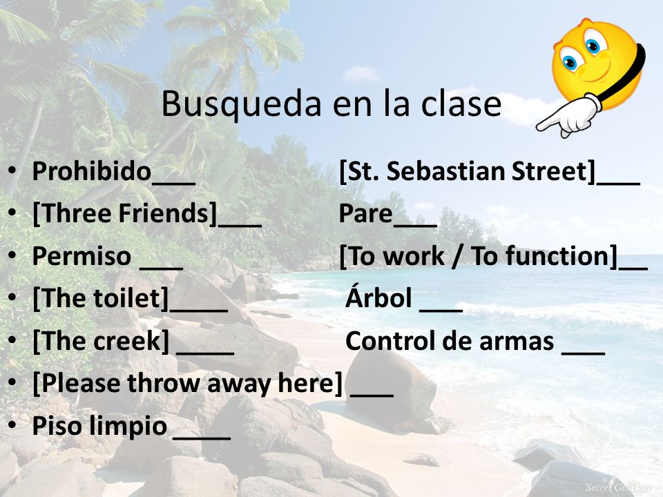 Busqueda en la clase Prohibido___ [St. Sebastian Street]___