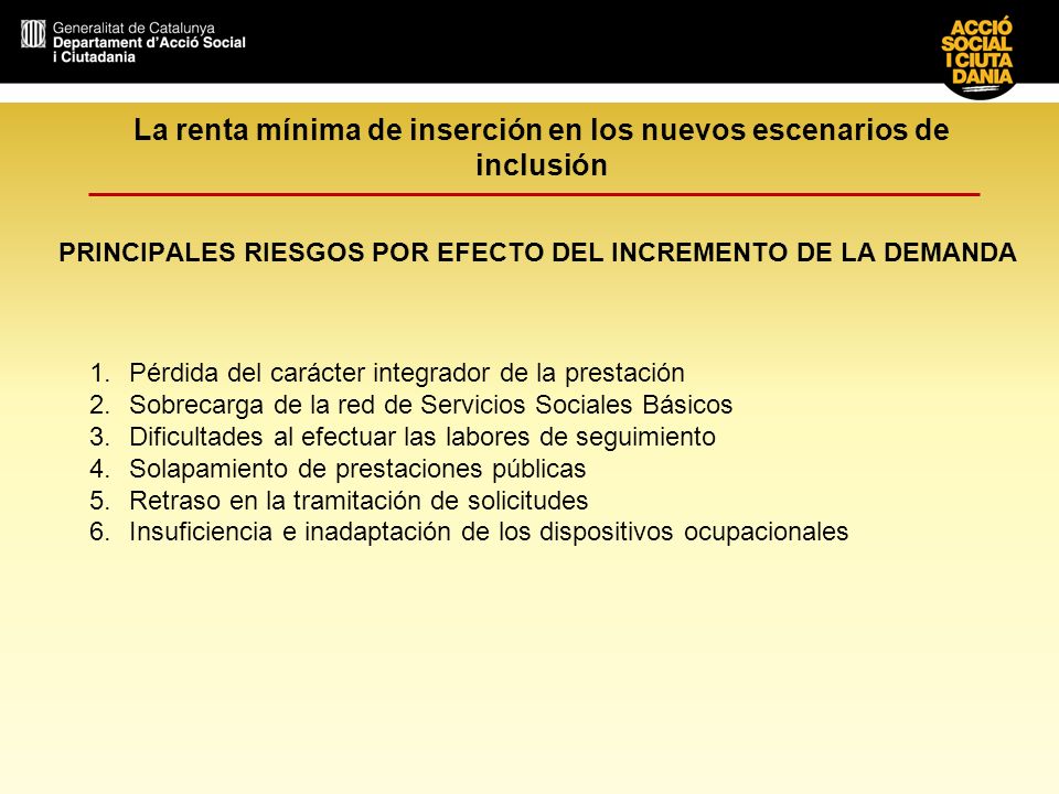 La renta mínima de inserción en los nuevos escenarios de inclusión