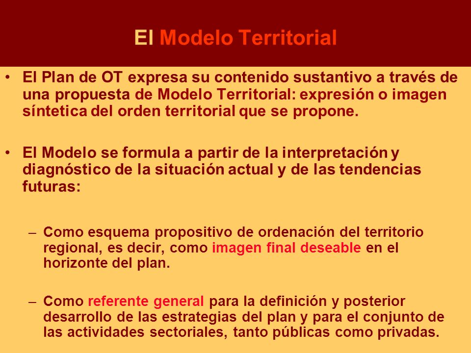 El Modelo Territorial