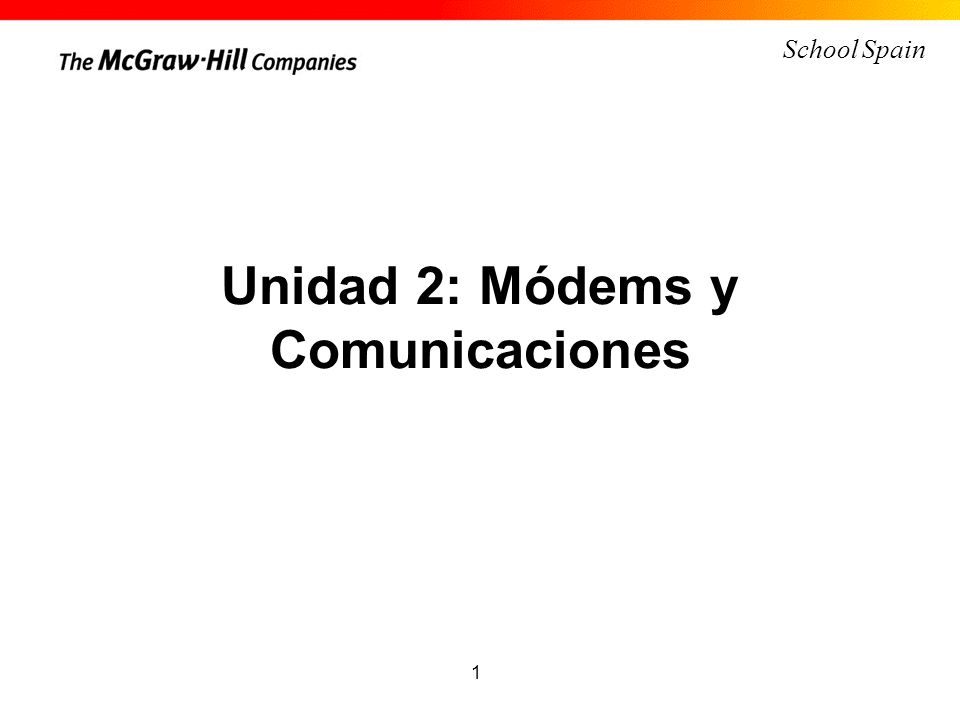 Unidad 2: Módems y Comunicaciones